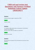 CWB red seal review test&NewLine;Questions and Answers Verified&NewLine;Solutions Latest Update&NewLine;&lpar;2026&sol;2027&rpar;