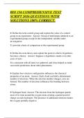 BIO 156 COMPREHENSIVE TEST&NewLine;SCRIPT 2026 QUESTIONS WITH&NewLine;SOLUTIONS 100&percnt; CORRECT