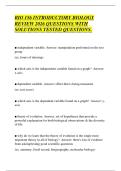 BIO 156 INTRODUCTORY BIOLOGY&NewLine;REVIEW 2026 QUESTIONS WITH&NewLine;SOLUTIONS TESTED QUESTIONS&period;