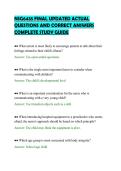 NSG6435 FINAL UPDATED COMPLETE &NewLine;QUESTIONS AND ANSWERS PREMIUM &NewLine;REVIEW SHEET 