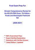 Silvestri Comprehensive Review for the NCLEX-PN&reg; Exam&comma; 7th Edition &vert; Fluids and Electrolytes Flashcard Study Guide &vert; Latest Update 2026&ndash;2027