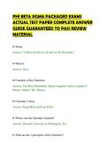 PHI BETA SIGMA PACKAGED EXAMS ACTUAL TEST PAPER COMPLETE ANSWER GUIDE GUARANTEED