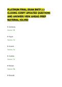 PLATINUM FINAL EXAM EMTP 3 3 CLOSING SCRIPT UPDATED QUESTIONS AND ANSWERS