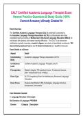 CALT &ndash; Certified Academic Language Therapist Exam Question Bank Bundle &vert; 600&plus; ALTA‑Style Questions with Verified Answers & Rationales &vert; Latest 2025&sol;2026