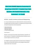  WGU D344 PMHNP Objective Assessment OA Actual Exam 2026&sol;2027 &vert; Complete Exam-Style Questions with Detailed Rationales &vert; Pass Guaranteed &ndash; A&plus; Graded