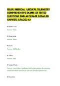 RELIAS MEDICAL SURGICAL TELEMETRY COMPREHENSIVE EXAMS SET TESTED QUESTION AND ANSWERS 