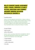 RN ATI CONCEPT BASED ASSESSMENT LEVEL 3 EXAM 3 VERSION A B AND C ACTUAL QUESTIONS AND ANSWERS 