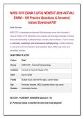 NURS 5315 EXAM 3 &lpar;UTA&rpar; NEWEST 2026 ACTUAL&NewLine;EXAM &ndash; 100 Practice Questions & Answers &vert;&NewLine;Instant Download Pdf