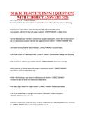D1 & D2 PRACTICE EXAM 1 QUESTIONS &NewLine;WITH CORRECT ANSWERS 2026 