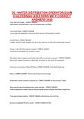 D2 - WATER DISTRIBUTION OPERATOR EXAM &NewLine;&lpar;CALIFORNIA&rpar; QUESTIONS WITH CORRECT &NewLine;ANSWERS 2026 