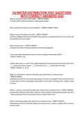 D2 WATER DISTRIBUTION TEST QUESTIONS &NewLine;WITH CORRECT ANSWERS 2026 