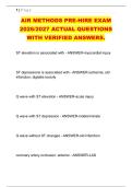 AIR METHODS PRE-HIRE EXAM &NewLine;2026&sol;2027 ACTUAL QUESTIONS &NewLine;WITH VERIFIED ANSWERS&period; 
