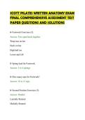 SCOTT PILATES WRITTEN ANATOMY EXAM FINAL COMPREHENSIVE ASSESSMENT TEST PAPER