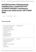 NUR 2063 Essentials of Pathophysiology &lpar;NUR2063&rpar; EXAM&comma; &vert;&vert; QUESTIONS WITH ACCURATE ANSWERS &vert;&vert; comprehensive questions and verified answers &vert; GET IT RIGHT &vert;2026&excl;&NewLine;&NewLine;