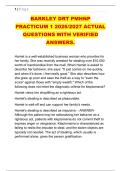 BARKLEY DRT PMHNP &NewLine;PRACTICUM 1 2026&sol;2027 ACTUAL &NewLine;QUESTIONS WITH VERIFIED &NewLine;ANSWERS&period; 