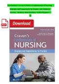 TEST BANK For Craven & Hirnle's Fundamentals of Nursing&colon; Concepts and Competencies for Practice&comma; 10th Edition by Christine Henshaw&comma; Renee Rassilyer&comma; Verified Chapters 1 - 43&comma; Complete Newest Version&NewLine;