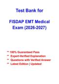 FISDAP EMT Medical Exam Test Bank &vert; Comprehensive Practice Questions & Answers &vert; 2026&ndash;2027 PDF