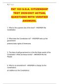 PAT 103 U&period;S&period;A&period; CITIZENSHIP &NewLine;TEST 2026&sol;2027 ACTUAL &NewLine;QUESTIONS WITH VERIFIED &NewLine;ANSWERS&period;PAT 103 U&period;S&period;A&period; CITIZENSHIP &NewLine;TEST 2026&sol;2027 ACTUAL &NewLine;QUESTIONS WITH VERIFIED &NewLine;ANSWERS&period;