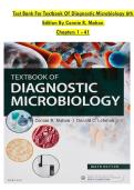 Test Bank for Textbook of Diagnostic Microbiology 6th Edition by Connie R&period; Mahon &ndash; Complete Chapters 1-41 Exam Questions with Answers&NewLine;