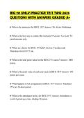 BIO 191 UNLV PRACTICE TEST TWO 2026&NewLine;QUESTIONS WITH ANSWERS GRADED A&plus;