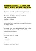 BIO 191 UNLV SECOND TEST PAPER 2026&NewLine;QUESTIONS WITH SOLUTIONS GRADED A&plus;