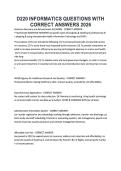 D220 INFORMATICS QUESTIONS WITH &NewLine;CORRECT ANSWERS 2026 