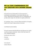 BIO 220 TOPIC COMPREHENSIVE TEST&NewLine;2026 QUESTIONS WITH ANSWERS GRADED&NewLine;A&plus;