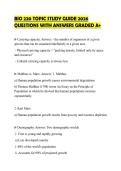 BIO 220 TOPIC STUDY GUIDE 2026&NewLine;QUESTIONS WITH ANSWERS GRADED A&plus;
