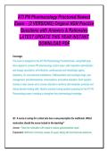 ATI PN Pharmacology Proctored Newest&NewLine;Exam &ndash; &lpar;2 VERSIONS&rpar; Original NGN Practice&NewLine;Questions with Answers & Rationales&NewLine;LATEST UPDATE THIS YEAR INSTANT&NewLine;DOWNLOAD PDF&NewLine;