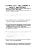 D220 WGU STUDY QUESTIONS WITH &NewLine;CORRECT ANSWERS 2026 