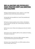 BIOS 251 ANATOMY AND PHYSIOLOGY I&NewLine;EXAM 1 PRACTICE SCRIPT 2026 QUESTIONS&NewLine;WITH SOLUTIONS