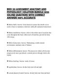 BIOS 251 ASSESSMENT ANATOMY AND&NewLine;PHYSIOLOGY I SOLUTION BUNDLE 2026&NewLine;SOLVED QUESTIONS WITH CORRECT&NewLine;ANSWERS 100&percnt; ACCURATE