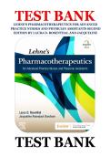 Test Bank for Lehne's Pharmacotherapeutics for Advanced Practice Nurses and Physician Assistants 2nd Edition by Laura D&period; Rosenthal and Jacqueline Rosenjack Burchum - Complete Chapters Questions&comma; Answers and Rationales