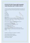 CM 2113 WANG Exam with Frequently Asked Questions and Verified Answers