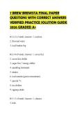 7 BREW BREWISTA FINAL PAPER QUESTIONS WITH CORRECT ANSWERS VERIFIED PRACTICE