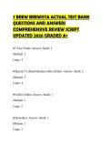 7 BREW BREWISTA ACTUAL TEST BANK QUESTIONS AND ANSWERS COMPREHENSIVE REVIEW SCRIPT