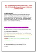 WGU D561 Information Systems for Accounting & Control&NewLine;OA &ndash; 250 Practice Questions with Answers & Rationales&NewLine;&lpar;2026&sol;2027 Update&rpar;