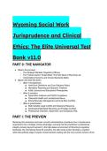 2026&sol;2027 Wyoming Social Work Jurisprudence & Clinical Ethics Exam Prep &vert; S-Tier Ultimate Universal Test Bank &lpar;v11&period;0&rpar; &ndash; CSW&comma; PCSW&comma; LCSW