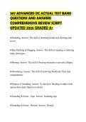 307 ADVANCED DC ACTUAL TEST BANK QUESTIONS AND ANSWERS COMPREHENSIVE REVIEW SCRIPT