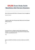 CPL250 Exam Study Guide Questions and Correct Answers