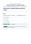 WGU D278  Final Exam &lpar;Latest 2026 &sol; 2027 Updates &rpar; Scripting and Programming - Foundations &vert; Questions and Verified Answers &vert; 100&percnt; Correct &vert; Grade A