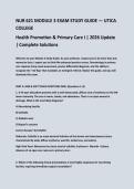  NUR 621 Module 3 Exam Study Guide &ndash; Health Promotion & Primary Care I&comma; Utica College &lpar;2026&rpar;