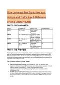 Elite Universal Test Bank&colon; 2026&sol;2027 New York Vehicle & Traffic Law &lpar;VTL&rpar; & Defensive Driving Mastery &lpar;v11&period;0&rpar;