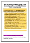 WGU D415 Software-Defined Networking &lpar;SDN&rpar; &mdash; Actual&NewLine;Questions&comma; Answers&comma; &sol;D415 Software-Defined Networking&colon;&NewLine;Practice Exam and Topic Map