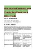 2026&sol;2027 Elite West Virginia Social Work Law & Ethics Test Bank &lpar;v11&period;0&rpar; &vert; 33&plus; S-Tier Exam Questions&comma; Comprehensive Explanations & Axioms Cheat Sheet &vert; BSW&comma; MSW&comma; LGSW&comma; LCSW&comma; LICSW Board Review Mastery