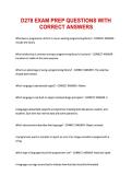 D278 EXAM PREP QUESTIONS WITH CORRECT ANSWERS