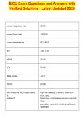 NICU Exam Questions and Answers with&NewLine;Verified Solutions &vert; Latest Updated 2026