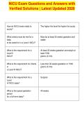 NICU Exam Questions and Answers with&NewLine;Verified Solutions &vert; Latest Updated 2026