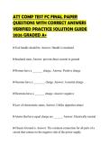 ATT COMP TEST FC FINAL PAPER QUESTIONS WITH CORRECT ANSWERS VERIFIED PRACTICE