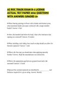 AZ ROC TRADE EXAM B-3 LICENSE ACTUAL TEST PAPER 2026 QUESTIONS WITH ANSWERS GRADED